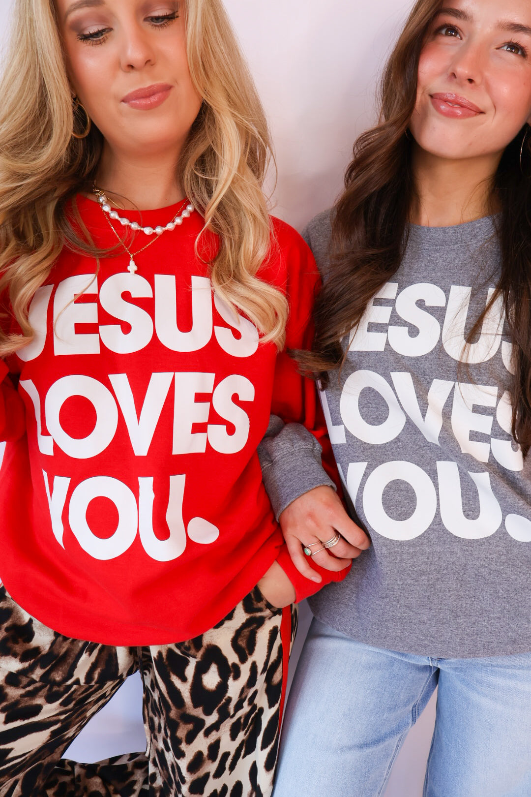 Jesus Loves You Sweatshirt - Red