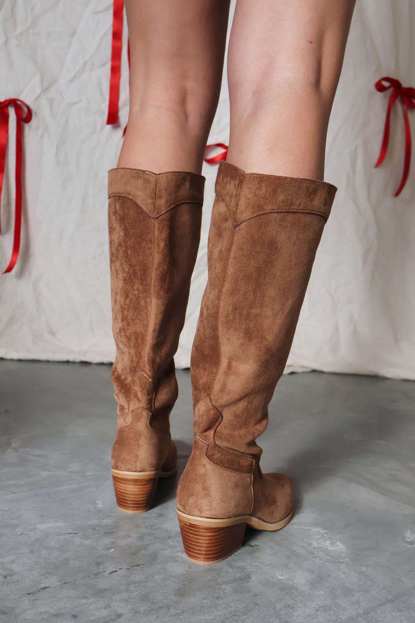 Juliette Suede Boots in Brown