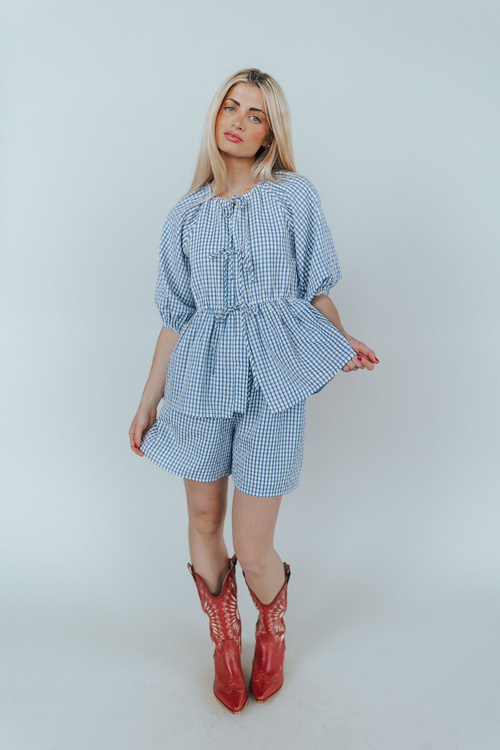 Blueberry Fields Gingham Shorts