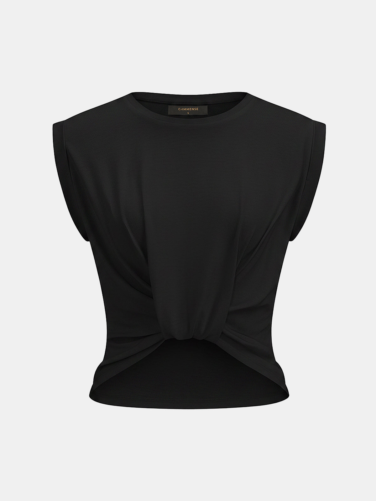 Cotton Twisted Cropped Sleeveless Top