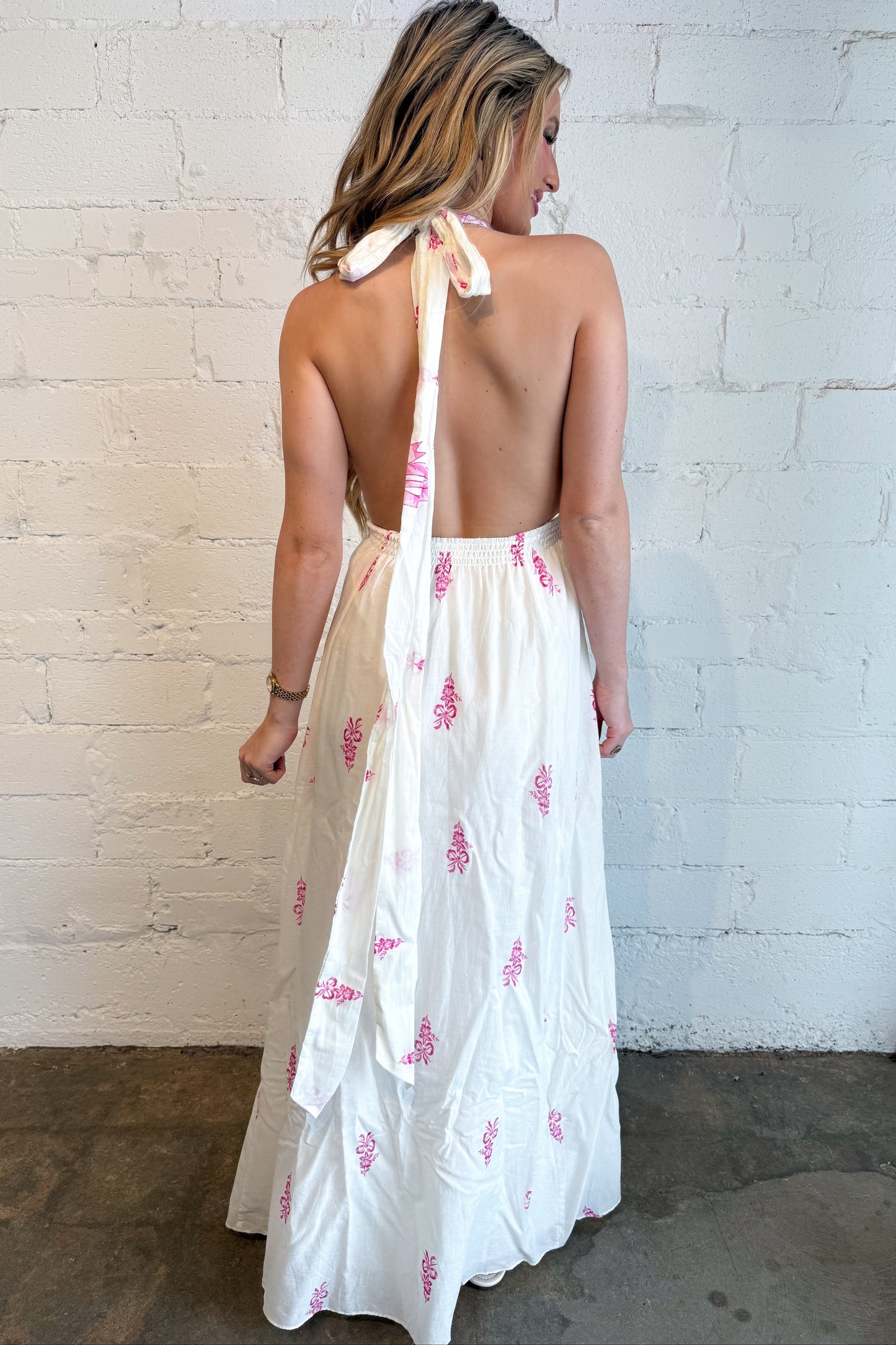 Bows and Blossoms Maxi Dress