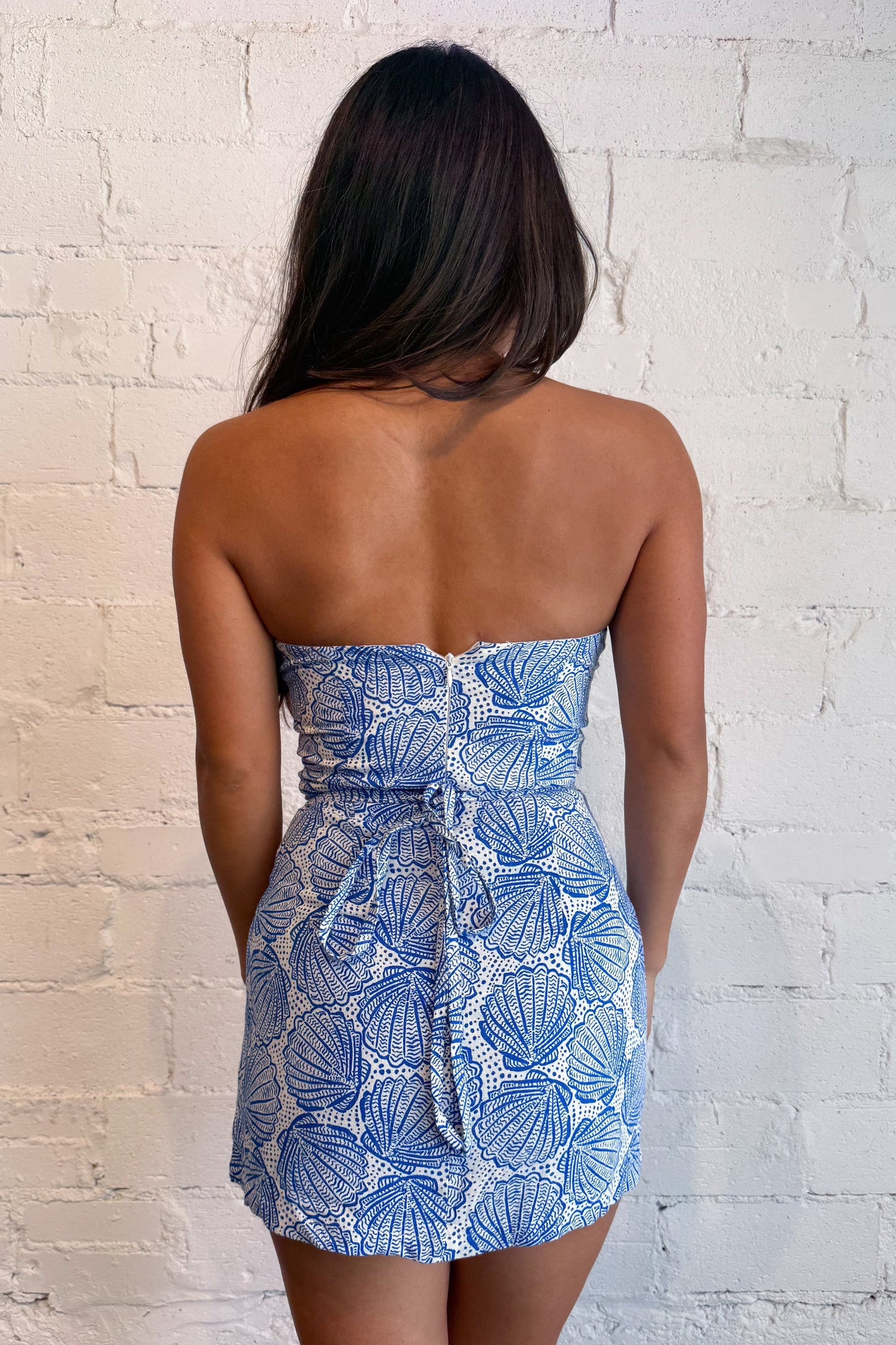Clam Party Strapless Dress