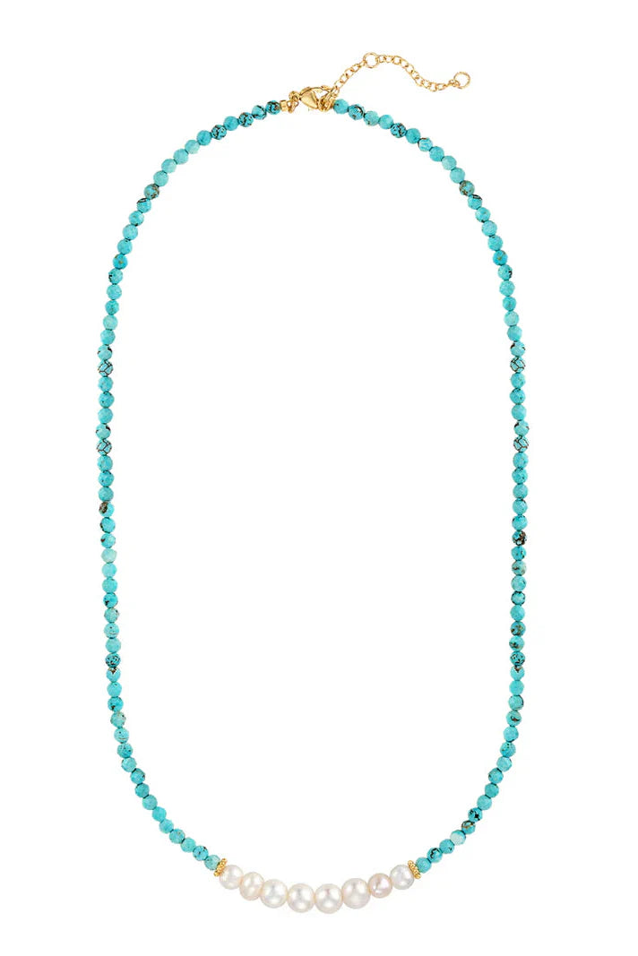 Corinne Turquoise Beaded Necklace