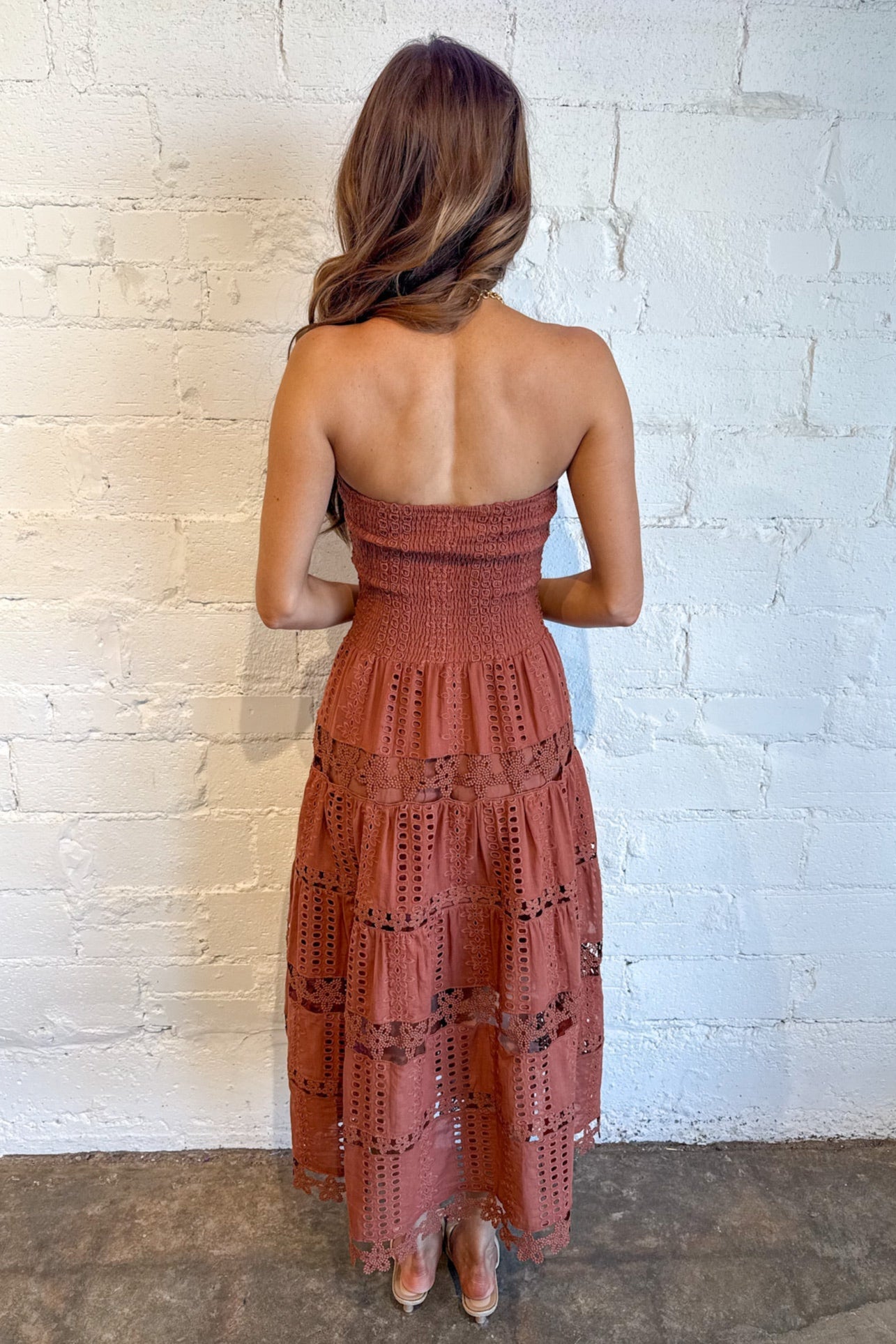 Evelyn Eyelet Maxi Dress