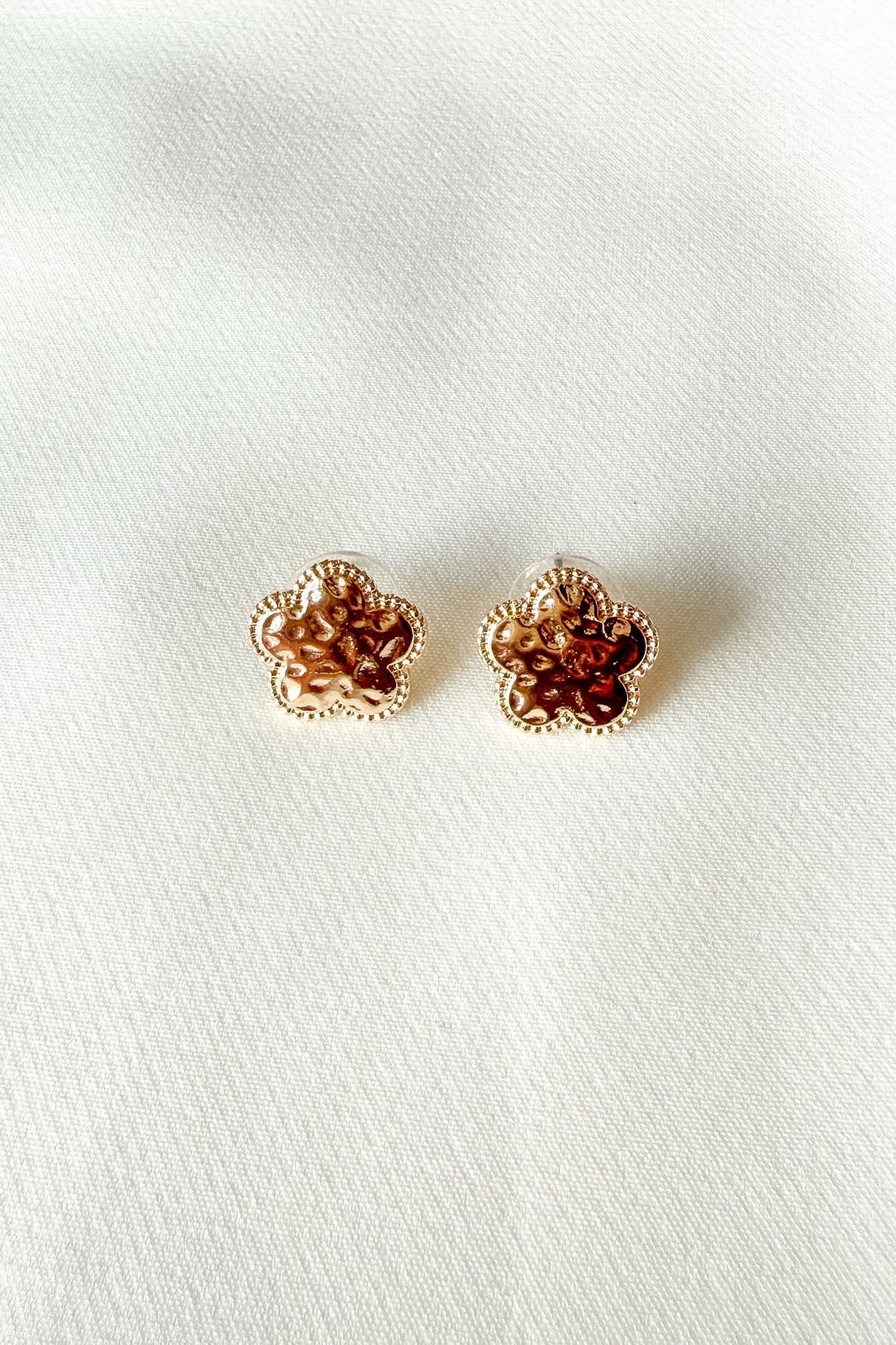 Gold Clover Stud Earrings