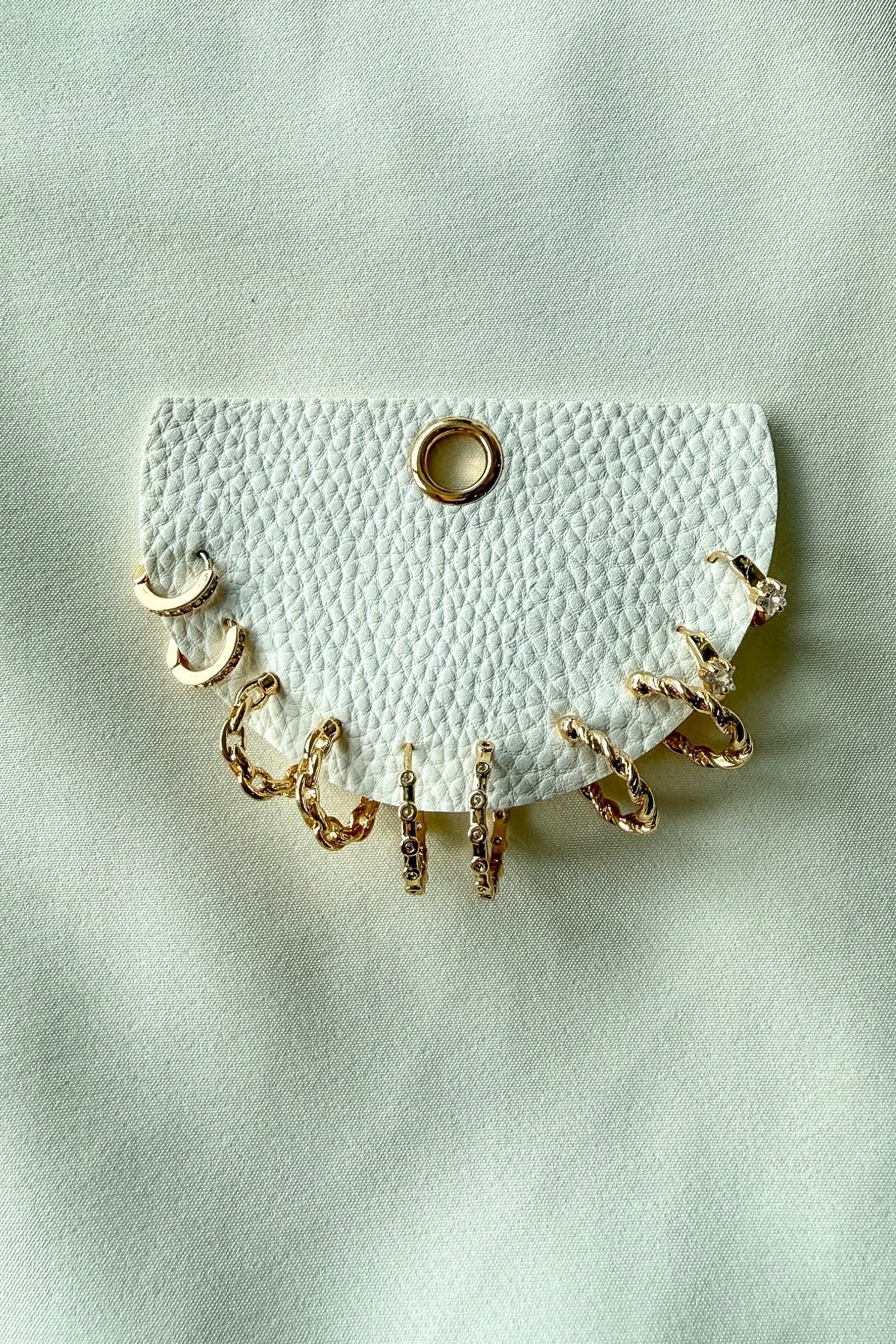 Gold and CZ Hoop Set