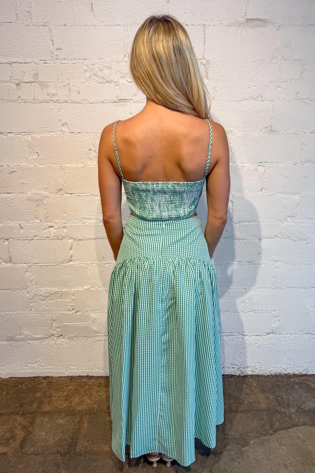 Gracie Gingham Maxi Skirt
