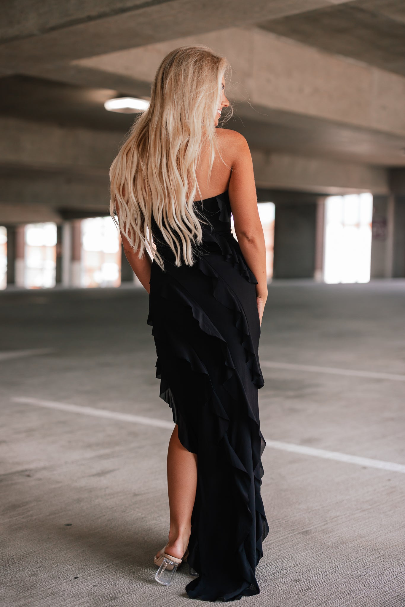 For The Frills Maxi Dress (Black)