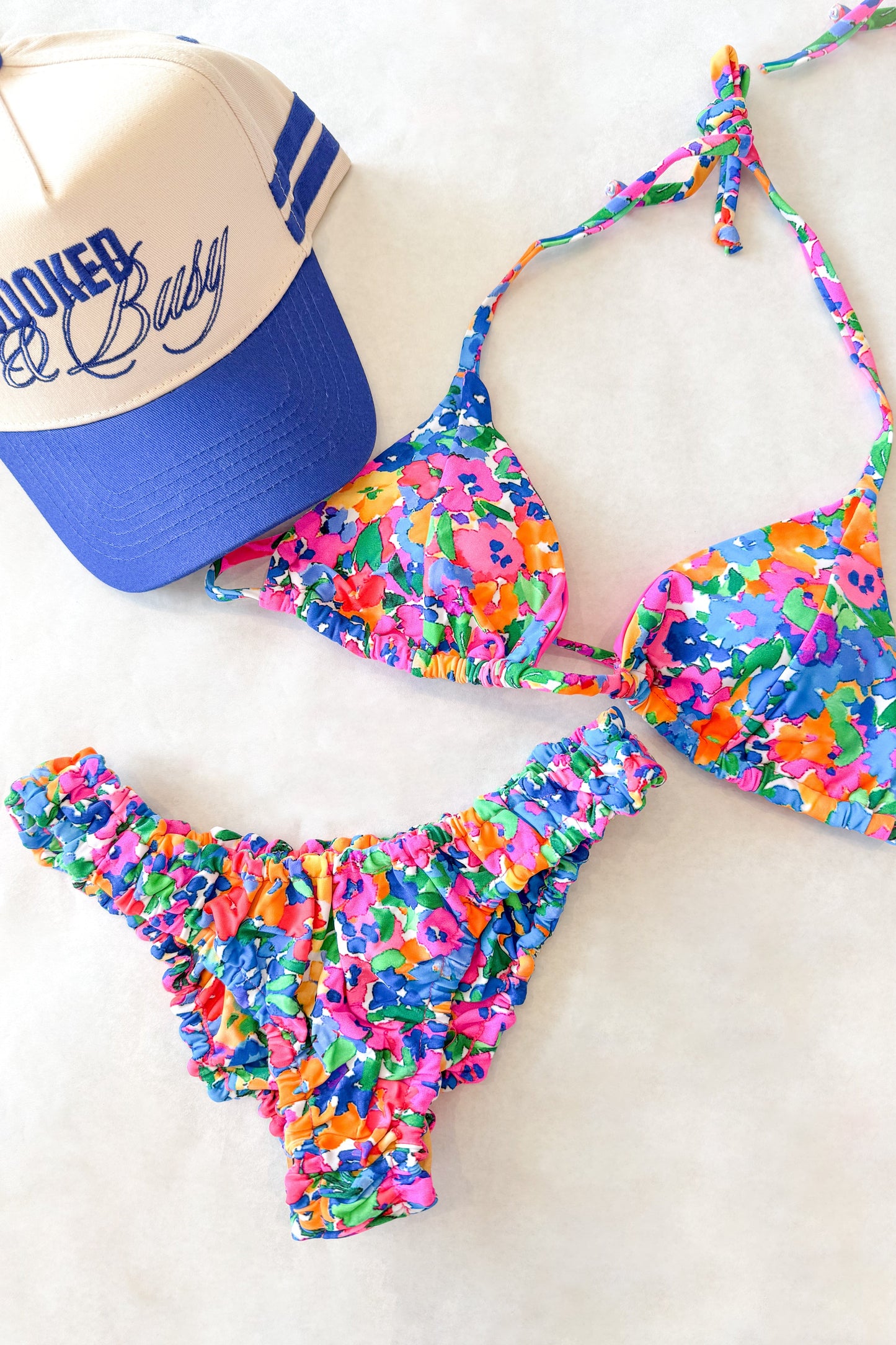 Multi Color Floral Swimsuit Top