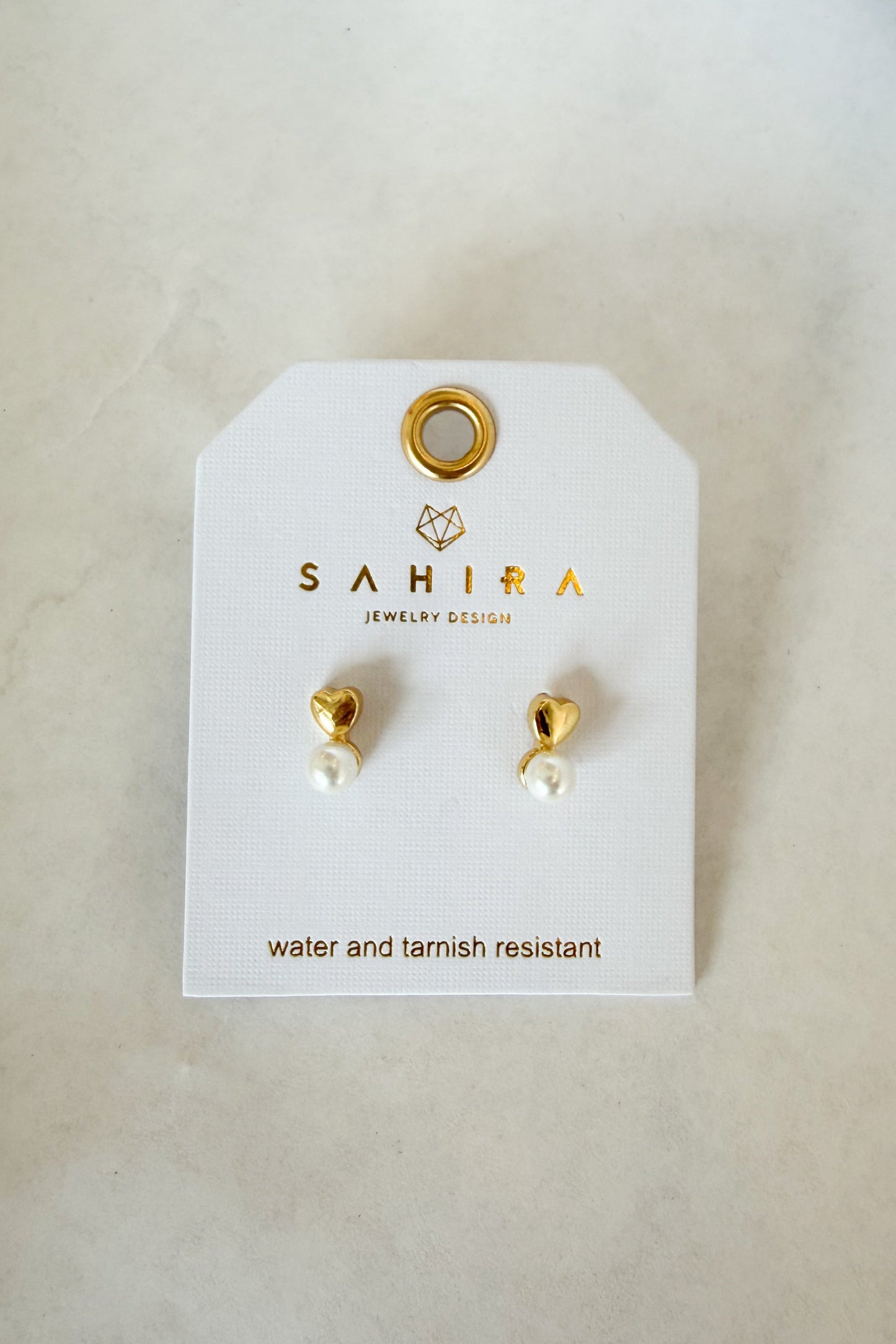 Pearly Heart Studs