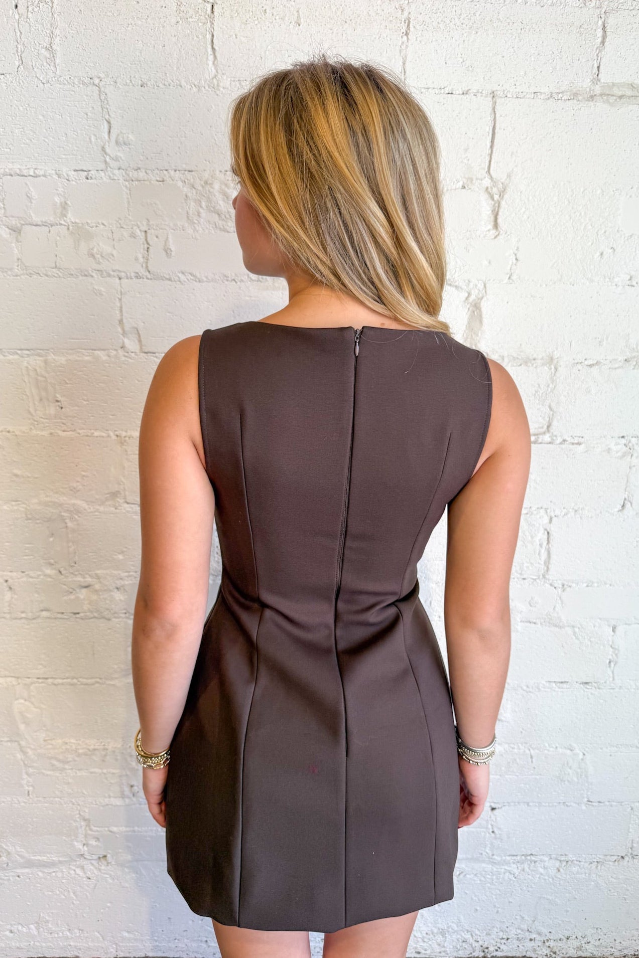 Poppy Boat Neck Mini Dress