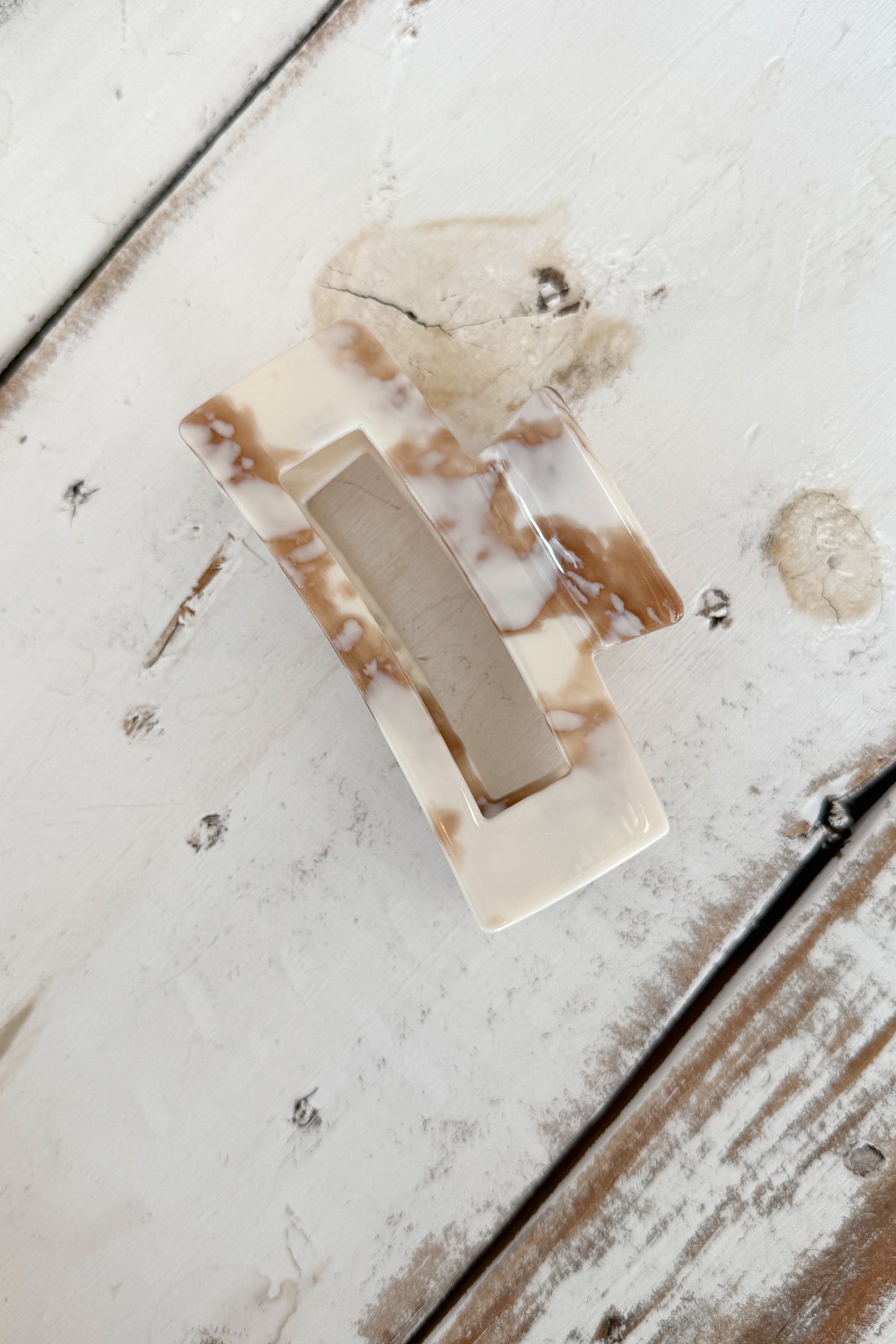 Salted Caramel Rectangle Claw Clip