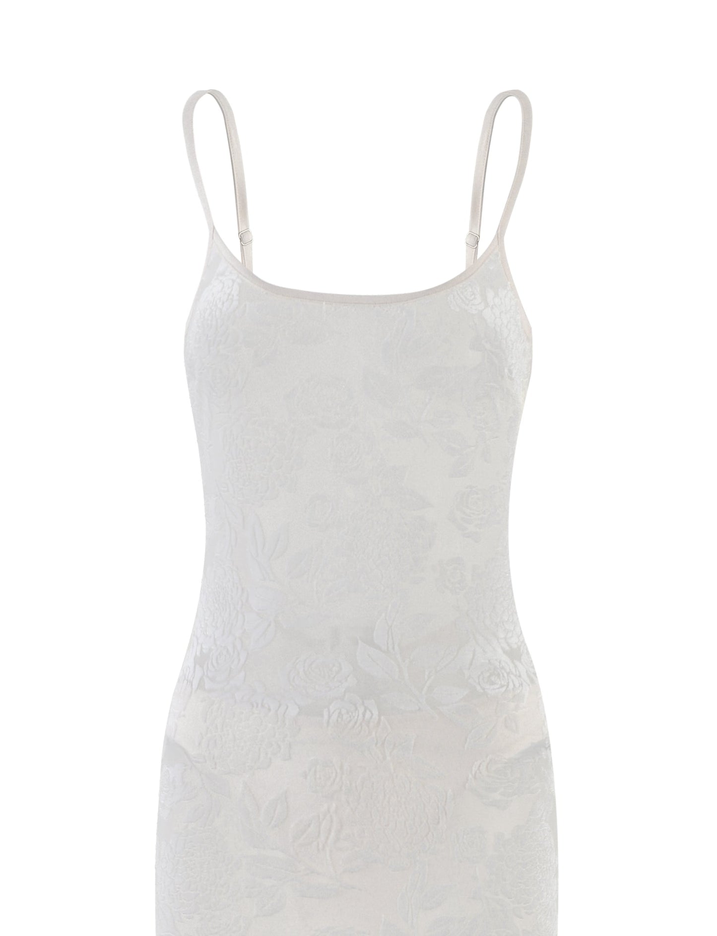 ZUZANNA DRESS - WHITE : BURN OUT : WHITE BURNOUT