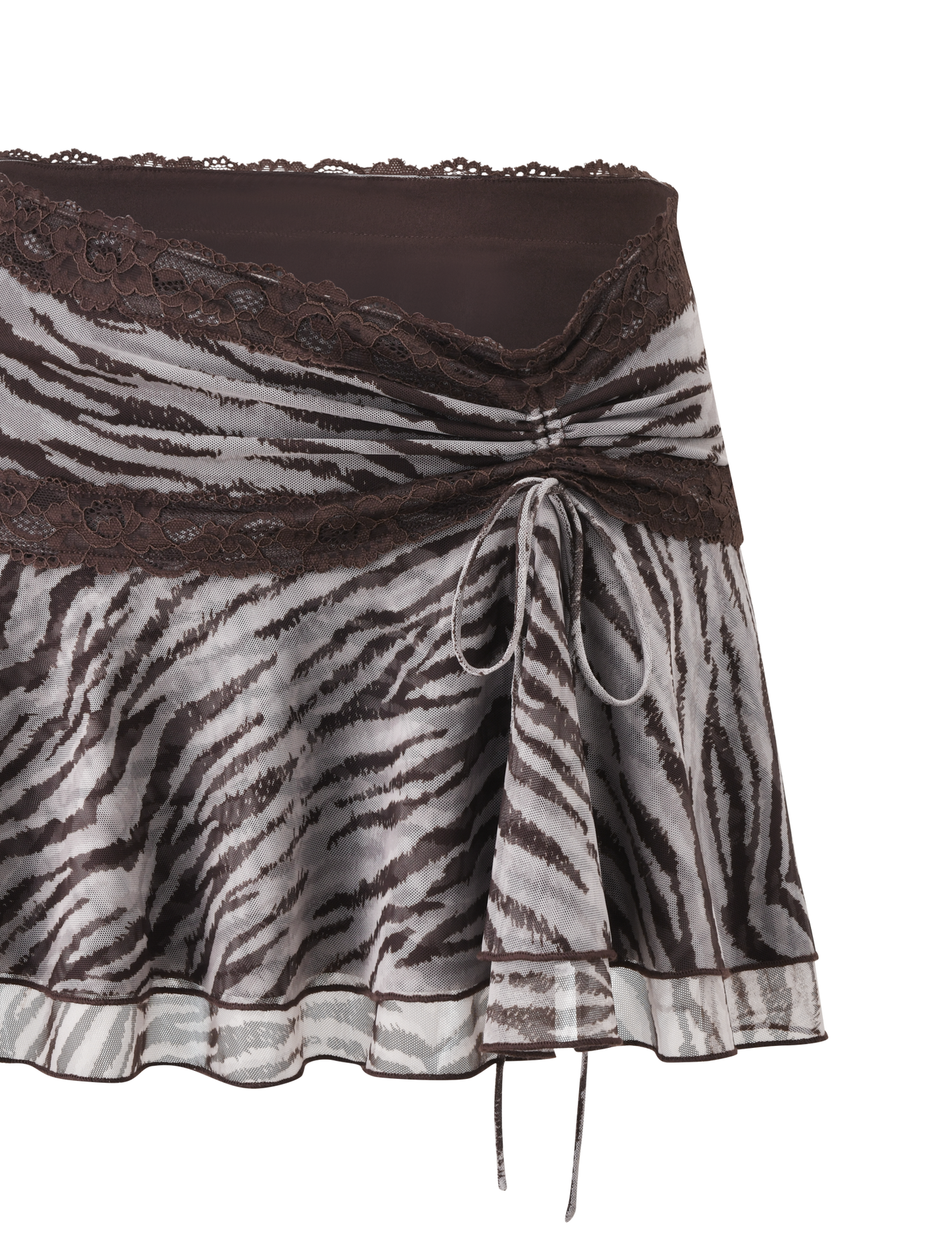 VIRA MINI SKIRT - NEUTRAL ZEBRA