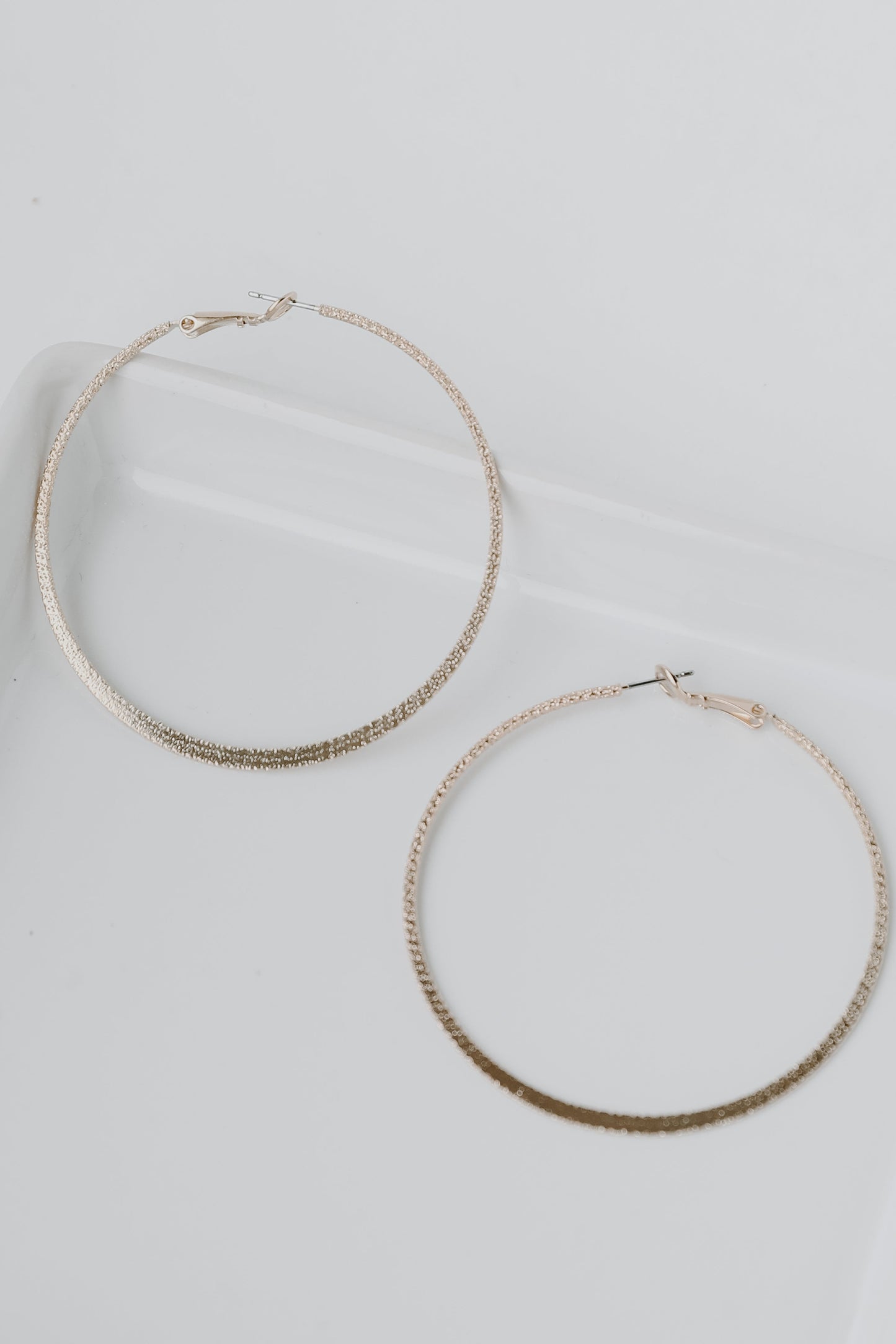 Briana Gold Textured Hoop Earrings
