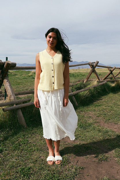 Rae Knit Tank in Butter Yellow