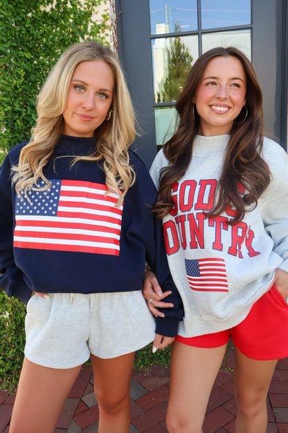 USA Reversible Mockneck Pullover