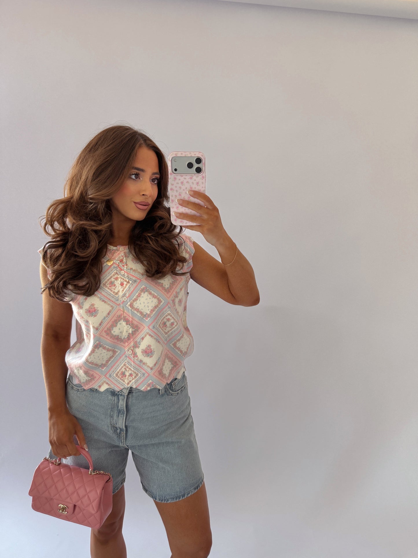 Coquette Patch Pink Caridgan Vest