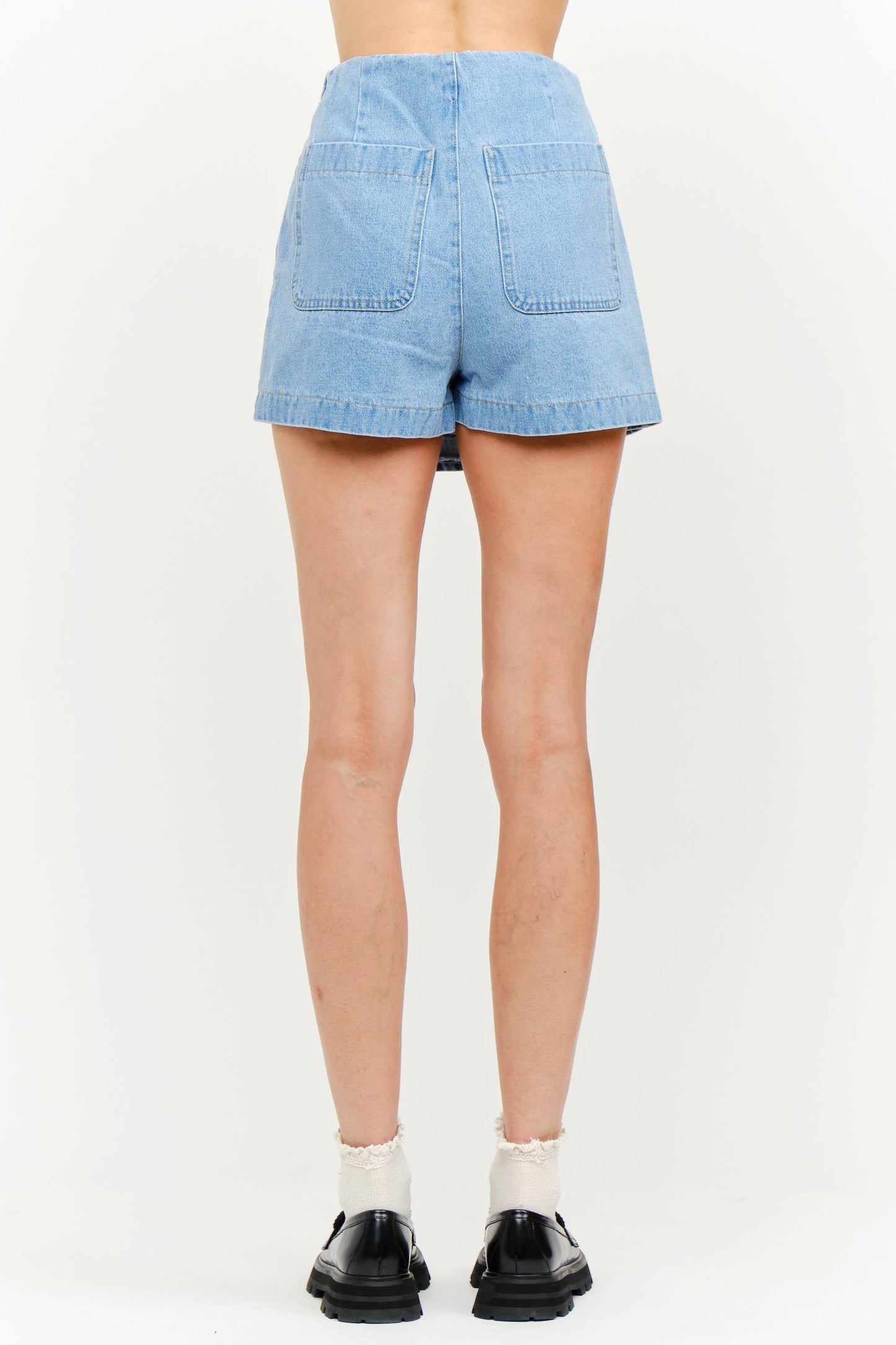 Denim Lace Skort