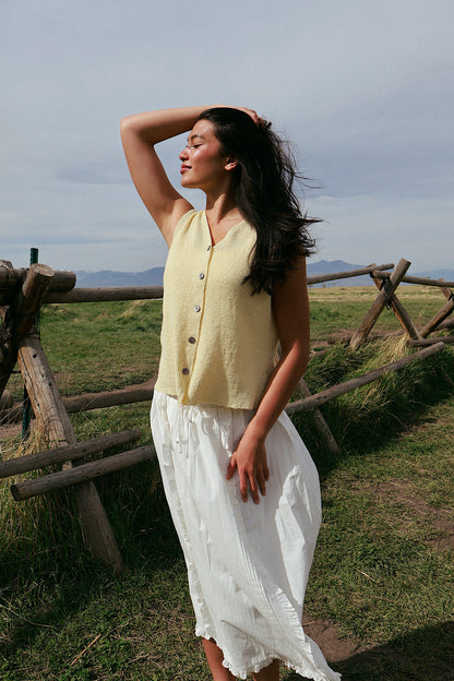 Rae Knit Tank in Butter Yellow