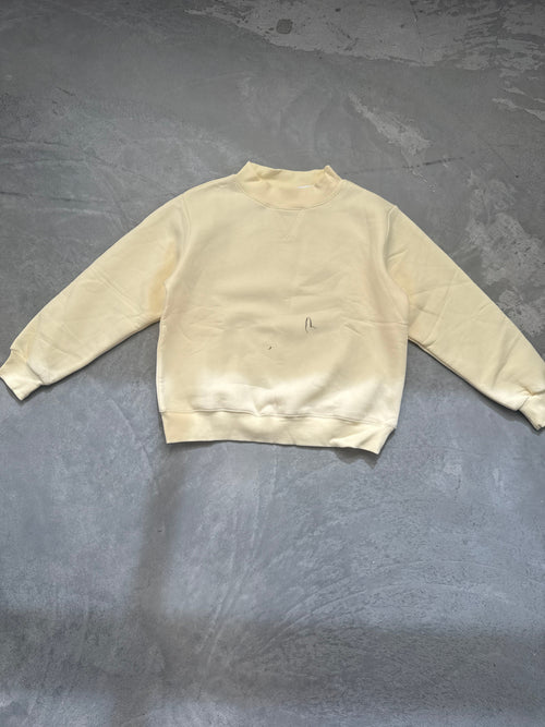 FINAL SALE - FLAWED Mock Neck Pullover in butter - Small