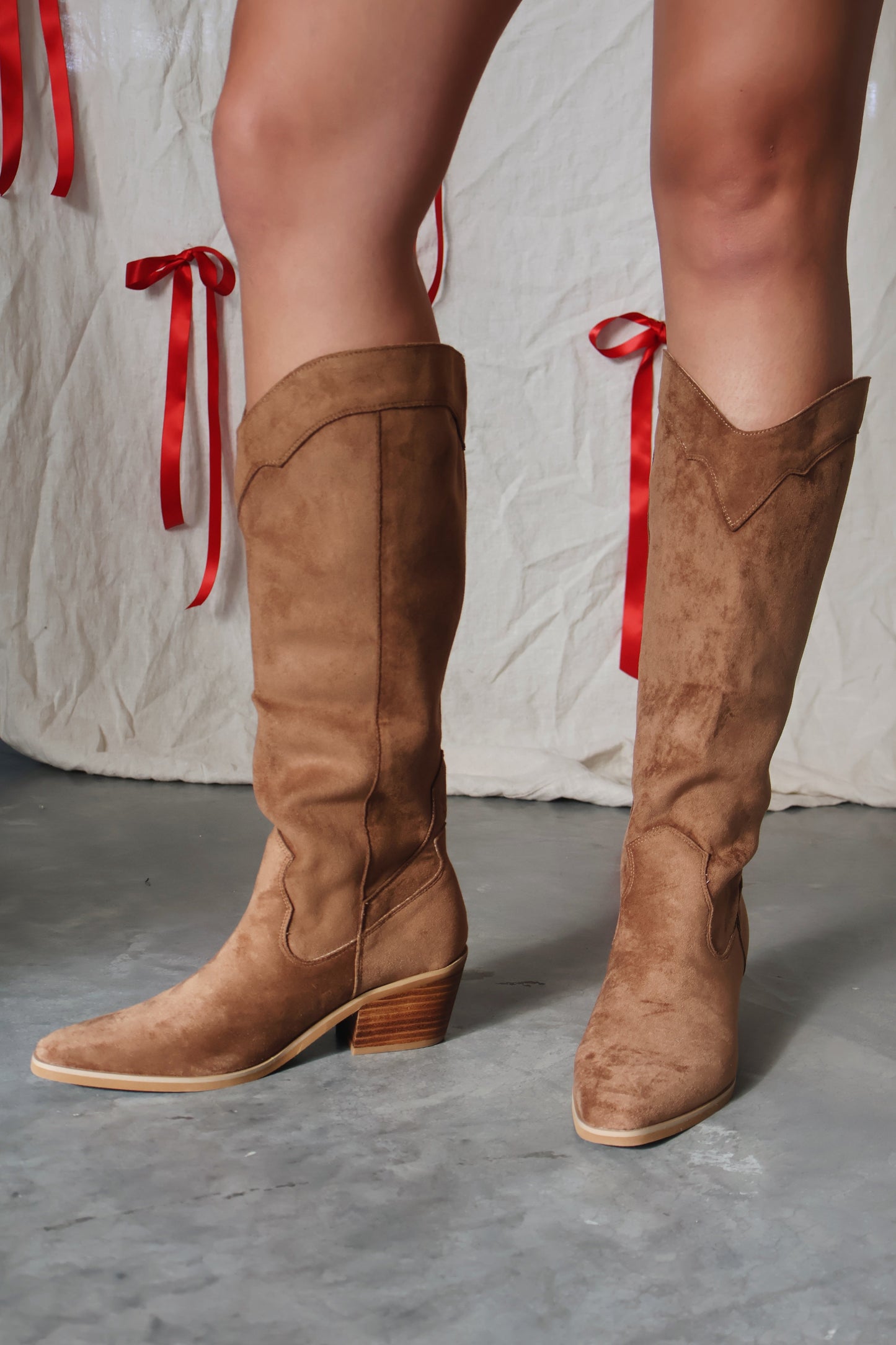 Juliette Suede Boots in Brown