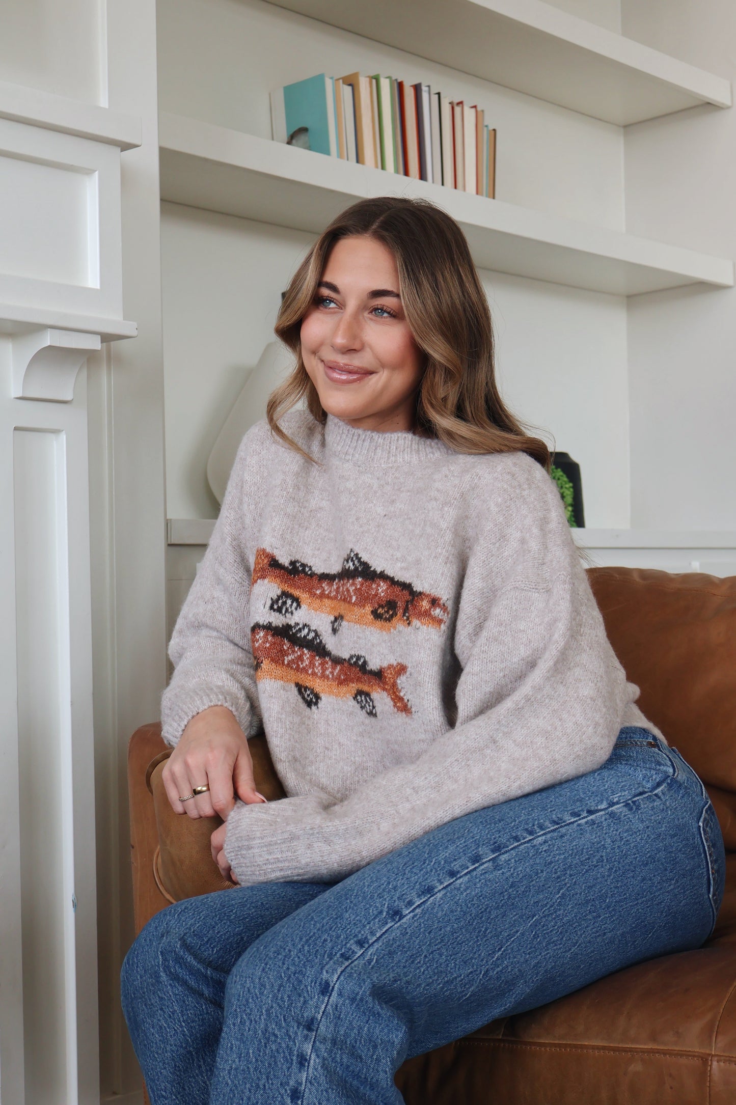 Trout Knit Sweater in Oatmeal