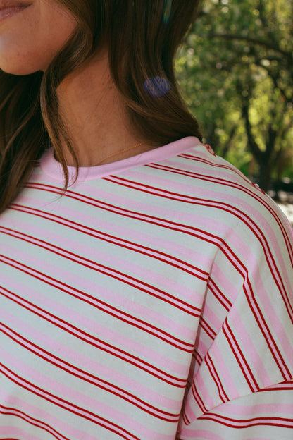 Sweet Tart Oversized Pink Tee