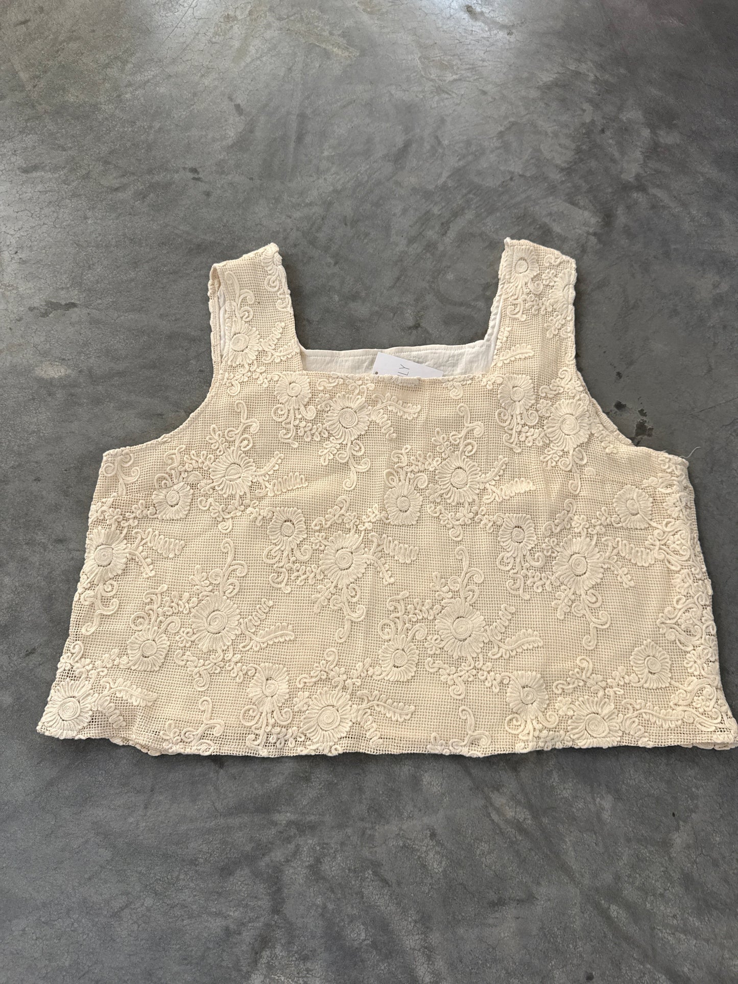 FINAL SALE - FLAWED High Tide Crochet Tank - 3XL
