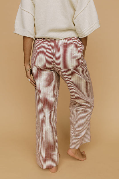 Hollis Stripe Pants in Red
