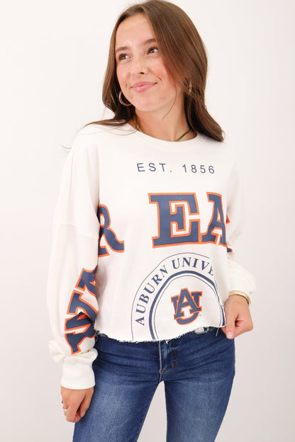 Cropped Auburn Pullover
