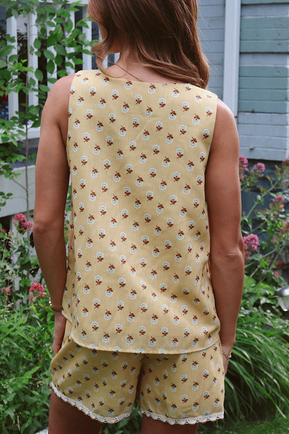 Flora Scalloped Tank