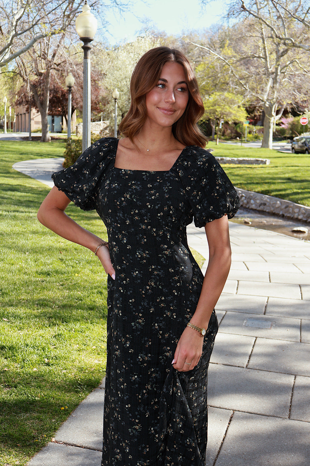 Moon Flower Floral Midi