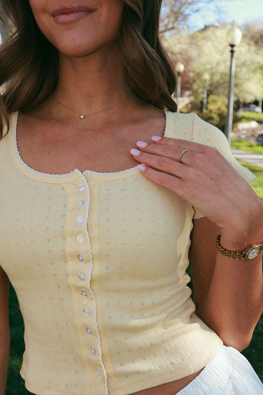 FINAL SALE - Millie Pointelle Top