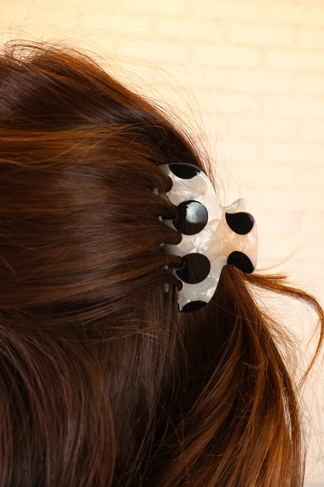 Black & White Polka Dot Hair Clip