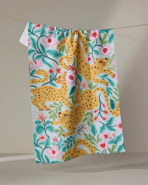 Cheetah Haven Tea Towel