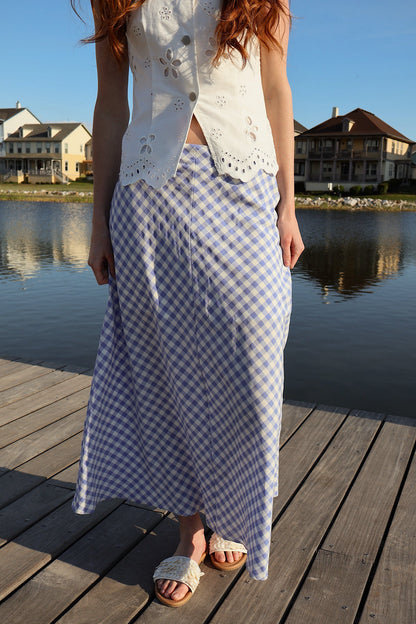 Lyla Gingham Maxi Skirt
