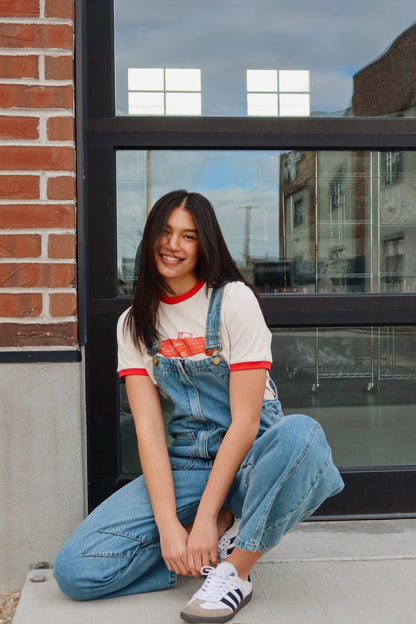 Junie Zip Front Denim Overalls