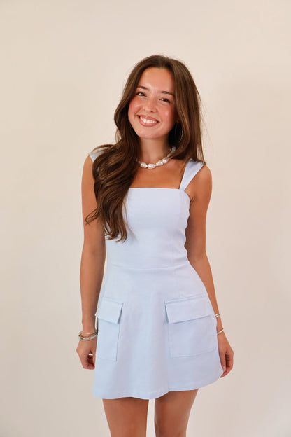 Blue Skies Cargo Mini Dress