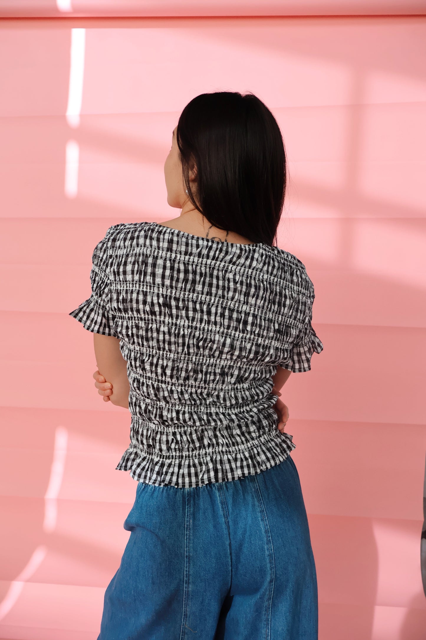Ruby Smocked Top in Black