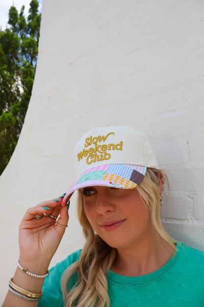 Slow Weekend Club Patchwork Trucker Hat
