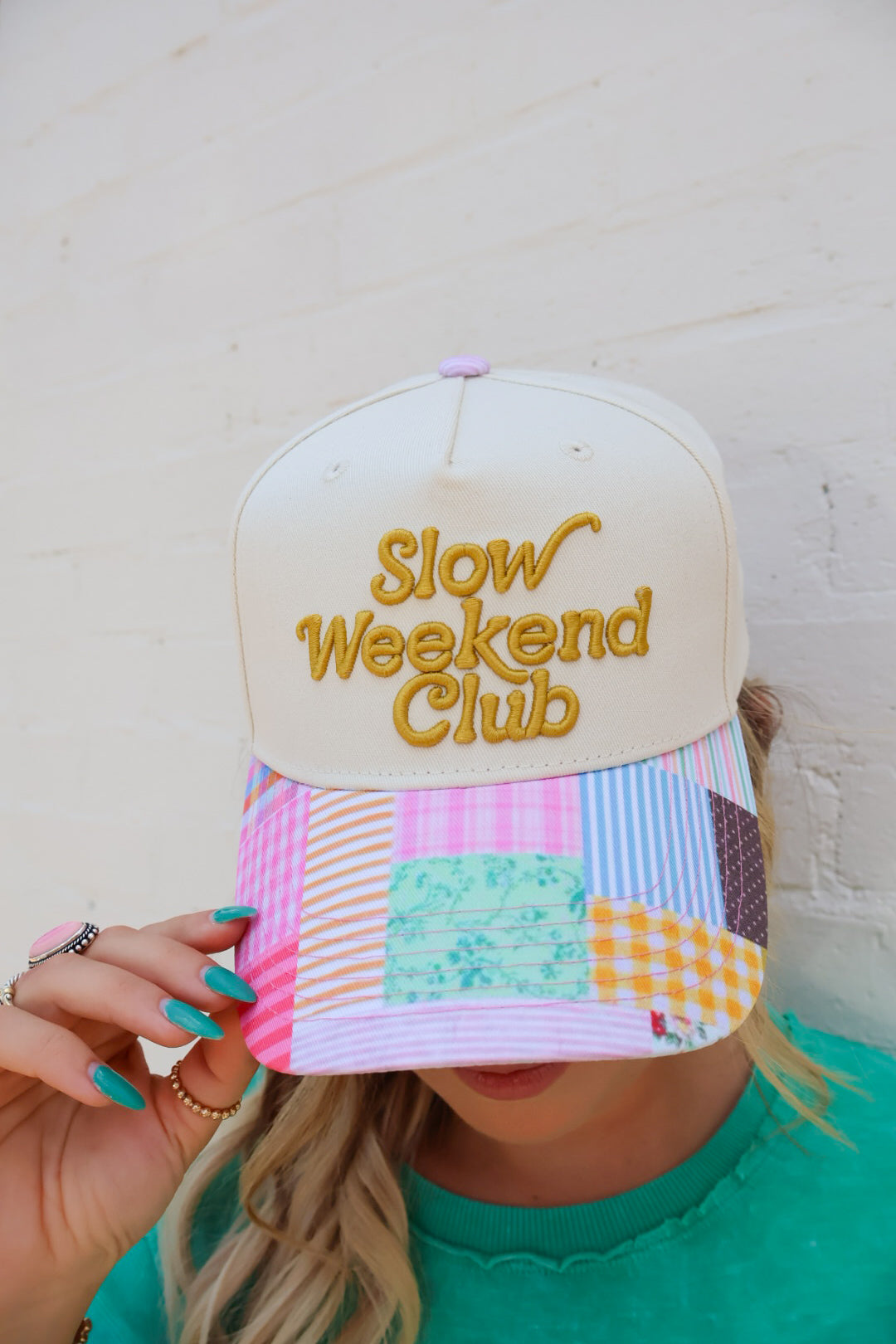 Slow Weekend Club Patchwork Trucker Hat
