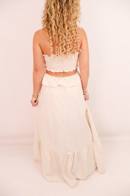 Cut Out Halter Maxi Dress