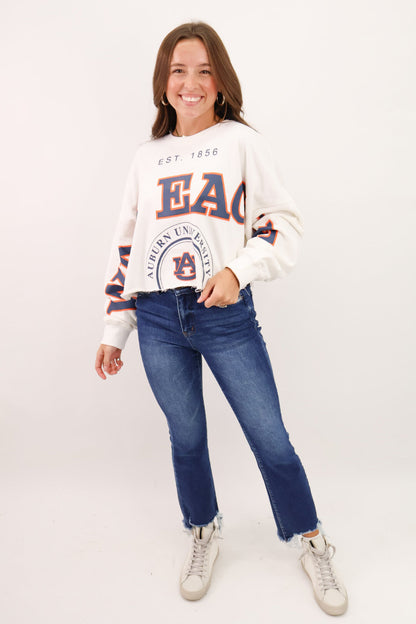 Cropped Auburn Pullover
