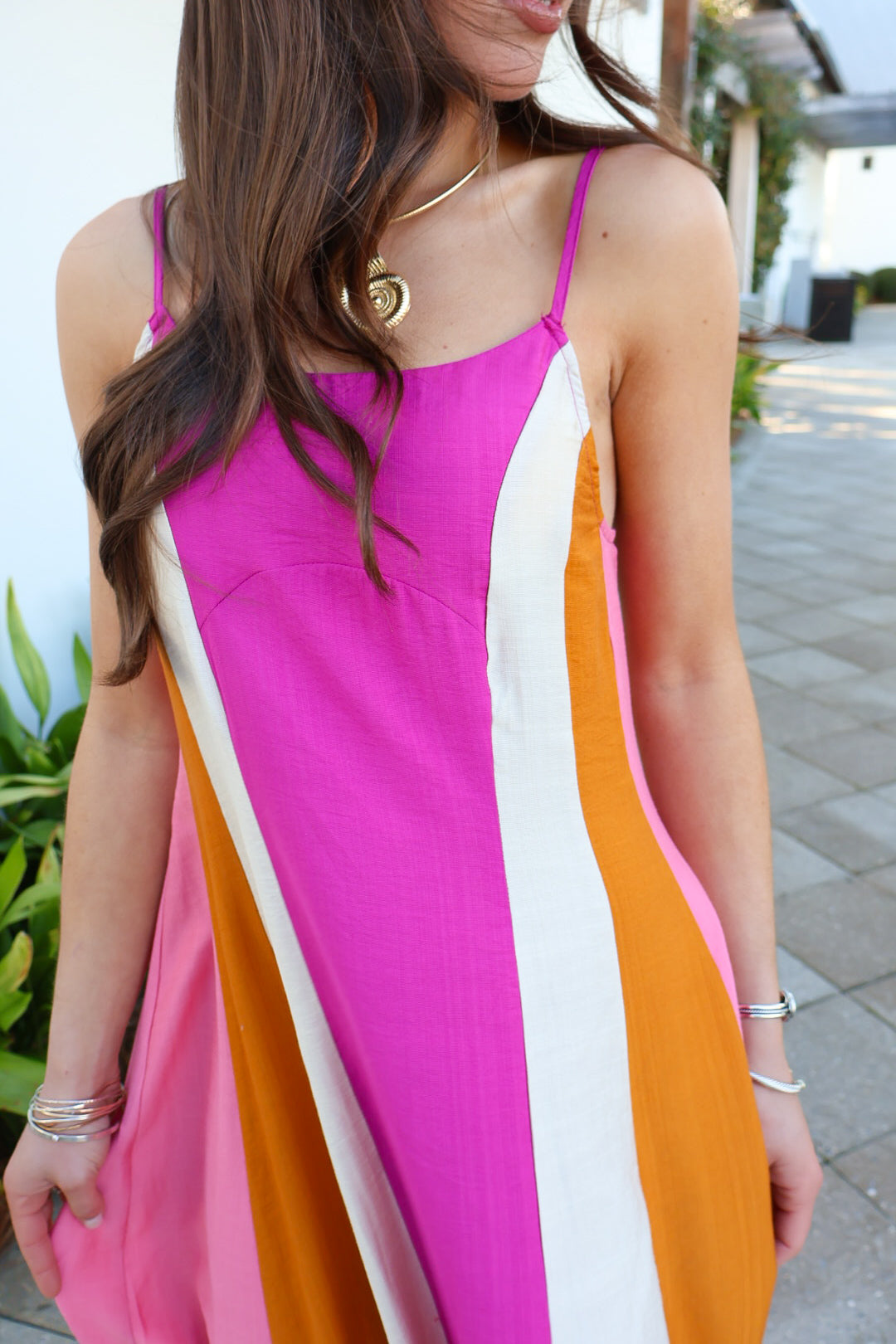 Sunset Stroll Colorblock Maxi Dress