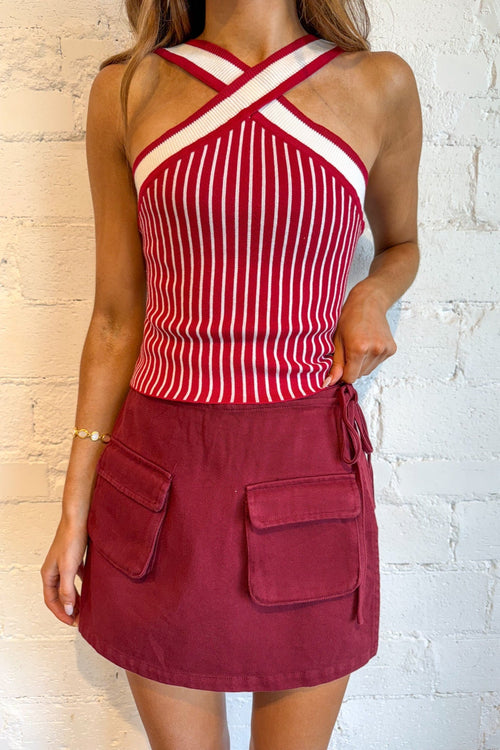 Denim Wrap Skort