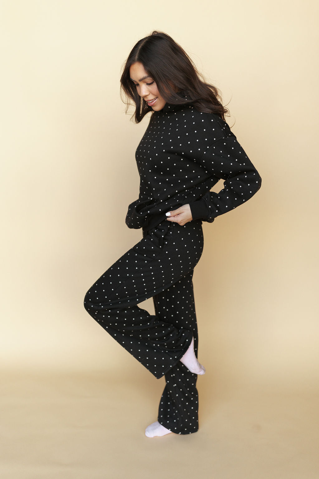 Spot On Polka Dot Pants in Black