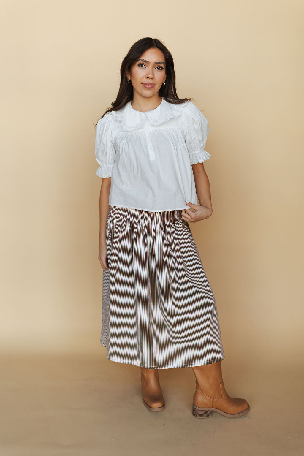Ella Pinstripe Skirt