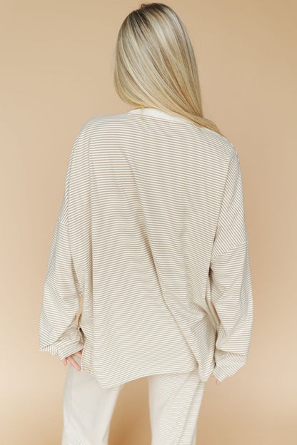 Porter Fleece Stripe Top