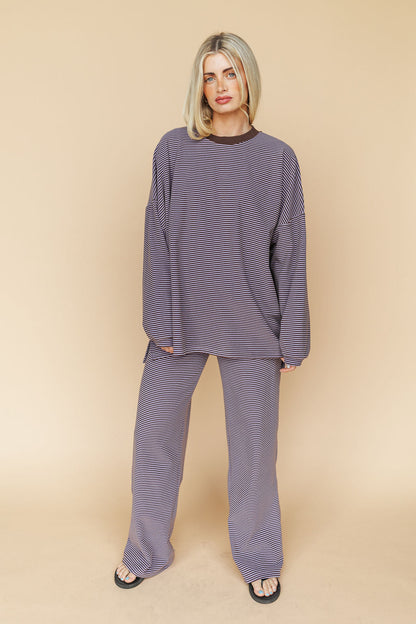 Porter Fleece Stripe Pants - Extended Sizing